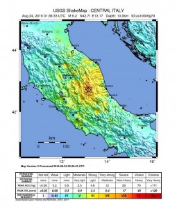 USGS mapa Italy